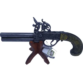 Replika zbraně Kolser | Dvouhlavňová křesací pistole