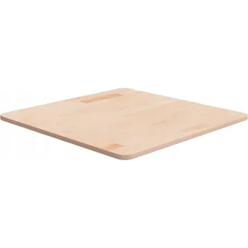 Konferenční stolek Deska z masivního dubového dřeva 60 x 60 x 1,5 cm, surová, hnědá