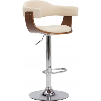 Barová židle Barové židle Comfort Plus 2 ks Krémová/Tmavě hnědá 53x48x88-109 cm