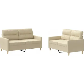 Pohovka Dvojmístná pohovka krémová 138x77x80 cm