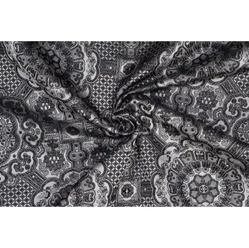 Brokát Ming, černo-stříbrný, 1.5m, sartor.cz