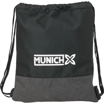 Školní sáček Vak na boty se šňůrkami Munich Topo Černý 35 x 40 x 1 cm
