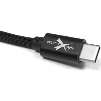 Datový kabel Kabel Extremestyle USB - USB typ C 1 m černý