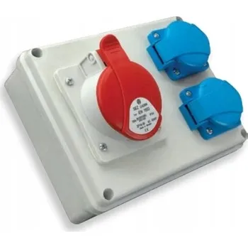 Elektrická zásuvka Elektrická Zásuvka rozbočka Sez šedá