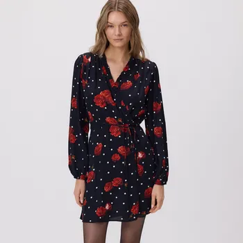 Dámské šaty Reserved - Vzorované minišaty - černý - 291JA-99X - 291JA-99X-L