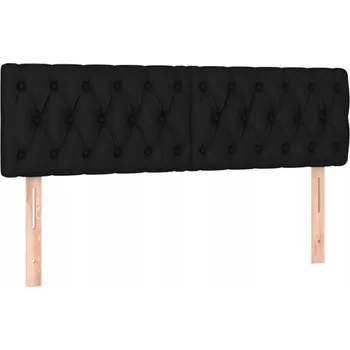 Nastavitelné čelo postele, černé, 160 x 7 x 78/88 cm, látka