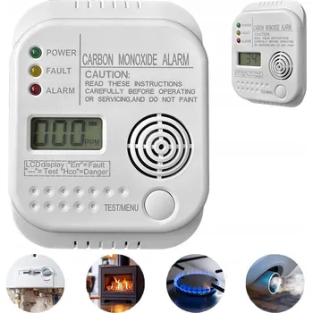 Zabezpečovací technika DETEKTOR OXIDU UHELNATÉHO LCD DISPLEJ BEZDRÁTOVÝ