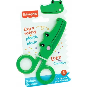 Hračka pro nejmenší Fisher-Price Bezpečnostní nůžky Krokodýl 13 cm