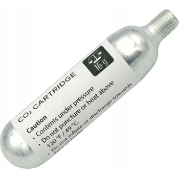 pumpička Hustilka CO2 na bombičky iBike 16g, se závitem, stříbrná