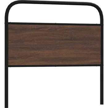 Čelo postele kovové, hnědý dub, 95 x 100 cm