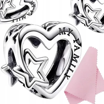 Přívěsek Přívěsky Moje rodina Můj Vesmír rodina srdce hvězda stříbro s925