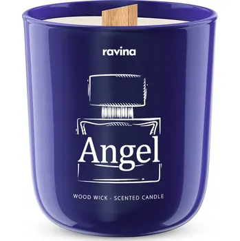 Svíčka Tradiční vonná sójová svíčka s dřevěným knotem Ravina - Angel
