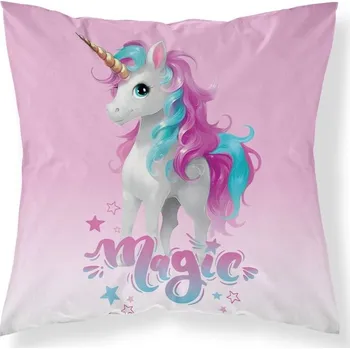 Povlak na dekorativní polštářek DETEXPOL Povlak na polštářek Jednorožec Magic micro Polyester, 40/40 cm