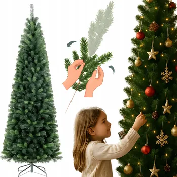 Vánoční stromek Umělý Vánoční Stromeček Premium Hustý Realistický Přirozený Vzhled 180cm Stojan