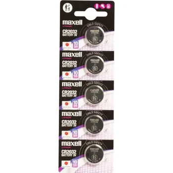 Článková baterie 5x Knoflíková baterie 2032 lithiová Maxell 3V