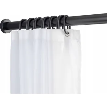 Tyč na sprchový závěs Rozpěrná sprchová tyč Wenko 110-185 x 2,8 mm černá