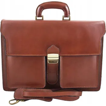 Pánská aktovka Pánská aktovka z pravé kůže Barberinis - Hnědá