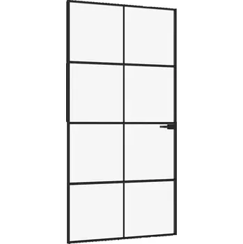 Interiérové dveře Interiérové dveře černé s tvrzeným sklem 102,5 x 201,5 cm