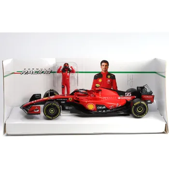 autíčko Ferrari F1 SF-23 TEAM SCUDERIA FERRARI #55 s figurkou C. Sainz 2023 1:24 Ferrari F1 - kovový model