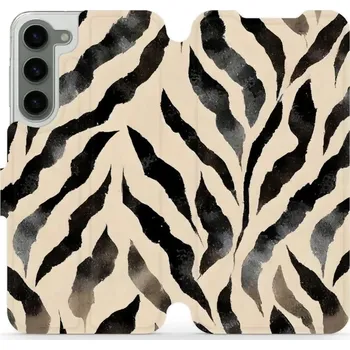 Pouzdro na mobilní telefon Flipové pouzdro Mobiwear - Samsung Galaxy S23 Plus - VA53S Zebří - VÝPRODEJ (Knížkové flip pouzdro, obal, kryt na mobil Samsung Galaxy S23 Plus - VA53S Zebří, materiál Umělá kůže + TPU - ochrana 360°, stojánek, silikonová vanička, magnetické zavírání)