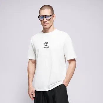 Pánské oblečení Timberland Tričko New Small Logo Print Ss Tee Bílá L