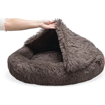 Pelíšek pro psa Beeztees yala pelíšek pro psy hnědý plyš Ø 70 cm