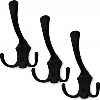 Věšák Háček na věšák Mavö kovový, černý, 3 ks