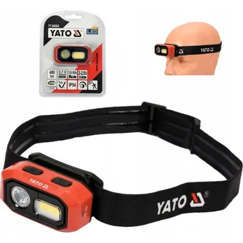 Čelovka YATO ČELOVKA LED 480lm S ČIDLEM POHYBU, AKU LI-ION 3,7V 1400mAh IP54