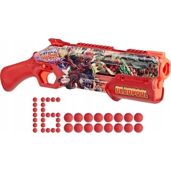 Dětská zbraň PISTOLE NERF RAKETOMET MARVEL DEADPOOL + 16 KULIČEK NERF RIVAL G0326
