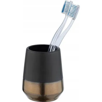 Držák na kartáček Keramický kelímek NA kartáčky černý MAT + zlato