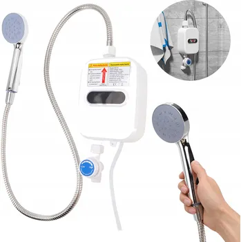 Průtokový ohřívač Elektrický průtokový ohřívač vody 3500 W se sprchovým příslušenstvím