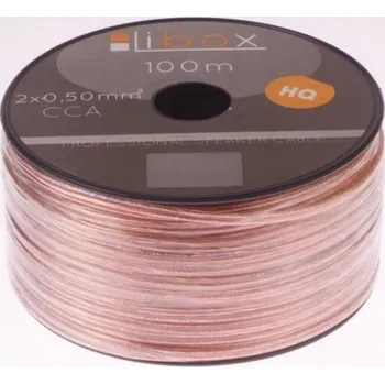 elektrický kabel Reproduktorový kabel CCA 2x0,50 ECa LB0005 LIBOX / 100 m