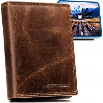 Peněženka Kožená pánská peněženka klasická jako dárek pro muže s RFID Peterson