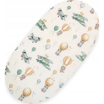 Prostěradlo Prostěradlo do koše Mojžíše / korbičky kočárku 75x35 Sky adventure - letadla