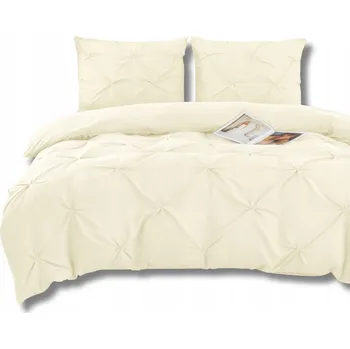 Povlečení Prošívaná Povlečení Cotton World 160x200 cm, krémová, 3dílná