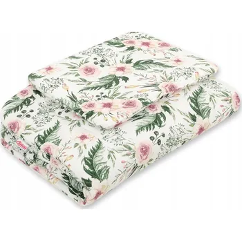 Povlečení Sada povlečení pro miminka s výplní 2-dílná 75x100cm NEWBORN - peoni