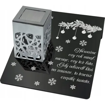 Smuteční dekorace Solární LED hřbitovní svíčka - soška na hřbitov, velká věčná lampa na hrob