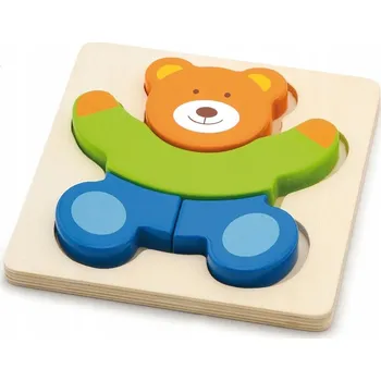 Dřevěná hračka Skládačka Viga Medvídek dřevěná