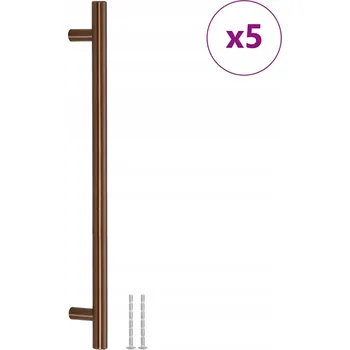 Obraz Nábytkové úchytky T v hnědé barvě, 288 x 32 mm, nerezová ocel