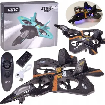 Dron Dálkově ovládaný dron stíhačka Raptor, svítící kvadrokoptéra RC0726 SR