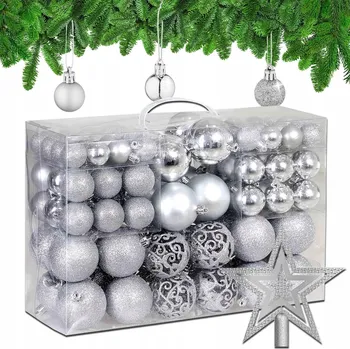 Vánoční dekorace Vánoční Baňky Nerozbitné 3/4/6 cm 101 Ks