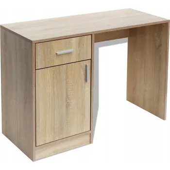 Psací stůl Dubový psací stůl 100 x 40 x 73 cm s 1 zásuvkou a 1 skříňkou