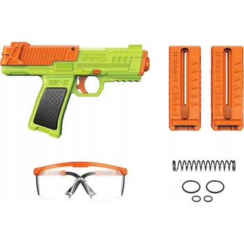 PISTOLE DART ZONE PRO NITROSHOT+ MK-2 SADA ZELENÝCH BRÝLÍ S VELKÝM DOSAHEM