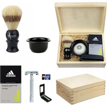 Sada na holení jako Dárek: Štětka na holení, mýdlo, holicí strojek