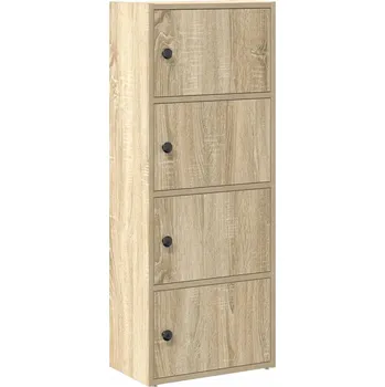 Knihovna Regál na knihy dub sonoma 40 x 24 x 102 cm s dvířky