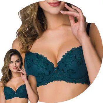 Dámské spodní prádlo Mat 3935/11 Zephyr Podprsenka push-up zelená 85C