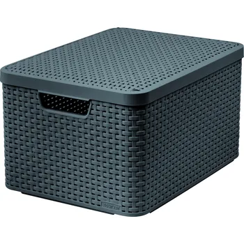 Úložný box Úložný box s víkem Curver Rattan Style, velikost L