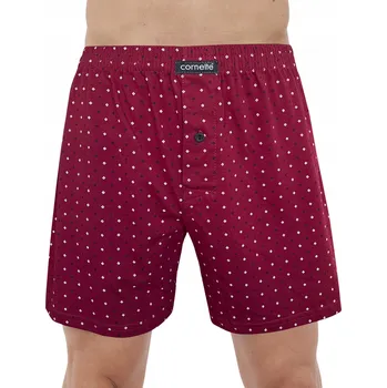 Boxerky Pánské boxerky Cornette Comfort 008/334 vel. 5XL (58) volné bavlna vínové