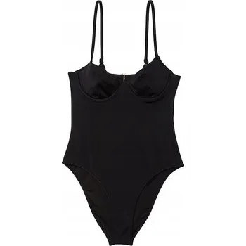 Dámské plavky Victoria's Secret jednodílné plavky černé barvy, velikost XL