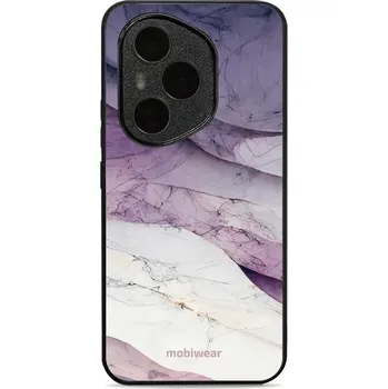 Pouzdro na mobilní telefon Lesklý kryt Mobiwear Glossy - Honor 400 Pro - G028G - Bílý a fialový mramor (Prémiové lesklé pouzdro, obal, kryt Mobiwear Glossy na mobil Honor 400 Pro - G028G - Bílý a fialový mramor, materiál Plast + TPU silikon - krytí po všech stranách, neošoupatelný)